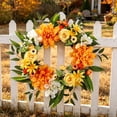 thumbnail image 5 of Artificial Wreath for Home Decor - Spring & Summer Floral Door Wreath, Waterproof, Sunproof, Lifelike, Easy Maintenance for Front Door, Wall, or Party Decoration, 5 of 5