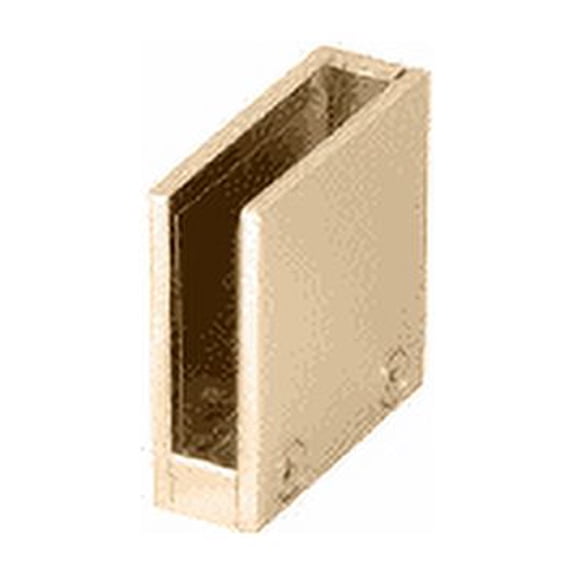 CRL RH2238BR Polished Brass 3/8" 90 Degree Straight End Clamp Type "D" Stair and Walkway Railings