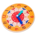 thumbnail image 4 of Cognitive Learning Clock Toy, Wooden Clock Educational Toy Colorful Appearance Smoothing Surfaces  for Home Play Orange Clock, 4 of 7