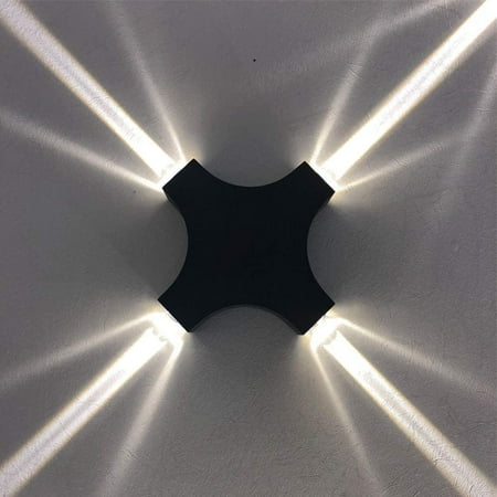 

Led Wall Lamp Outdoor Indoor 12W Waterproof IP65 Modern Original Design Lamp for Living Room Bedroom Hallway Staircase Cafe Bar Garden Black Cold White Light [Energy Class A ++]