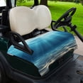 thumbnail image 2 of Golf Cart Seat Covers for 2 Seater,Ocean Blue Microfiber Cart Seat Towel Blanket,Underwater Sun Light Coastal Sea Scenery Absorbent Breathable Non Slip Bench Seats Protector for Golf Course 51"x31", 2 of 9