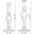 thumbnail image 4 of Bougeoir en Verre 2 Pcs Bougeoir à Bougie Large et Bougeoirs Filetés, 4 of 5