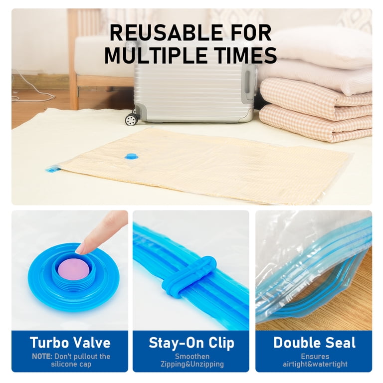 Winday 4-Pack Vacuum Storage Bags with Electric Air Pump photo 8