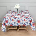 thumbnail image 3 of Pioneer Flower Floral Print Pattern Square Tablecloth, Waterproof Wipeable Spillproof Washable Table Cover for Home Kitchen Party Decor, 42"x42", 3 of 6