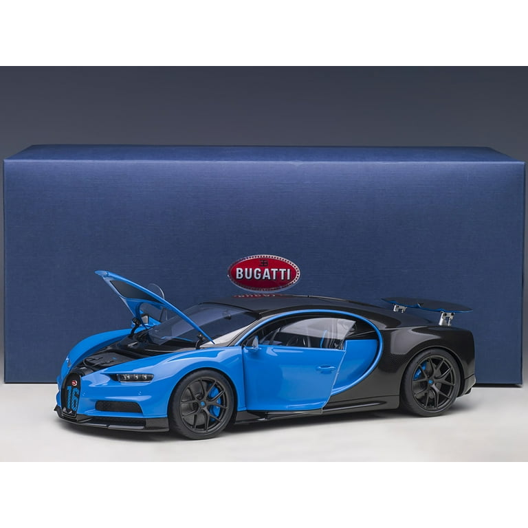 ミニカー autoart 1/18 Bugatti Chiron 2019 Bugatti Chiron Sport French Racing Blue and Carbon 1/18