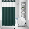 thumbnail image 2 of No Hook Shower Curtain, Pure Dark Green Shower Curtains for Bathroom with See Through Top Window, Simple Solid Color Waterproof & Washable Bath Curtain Stand Up Stall 36"x72", 2 of 9