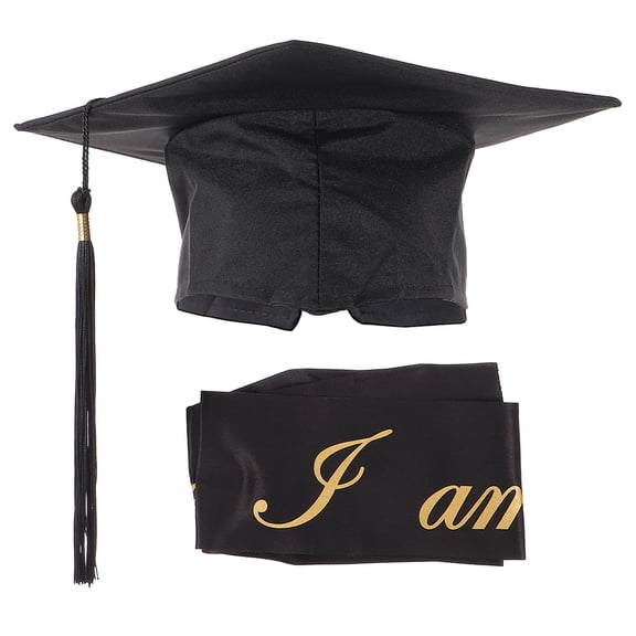 FOLOYORI Graduation Etiquette Belt Black Comfortable Wear Unisex Party Supplies 2Pcs