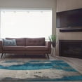 thumbnail image 2 of Kensington Marble Abstract Pattern Indoor Area Rug Carpet in Teal Cream Grey, 4x6 (3'11" x 5'7", 120cm x 170cm), 2 of 5