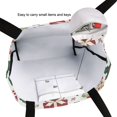 thumbnail image 6 of FORMRS Womens Canvas Tote Bag with Zipper Inner Pocket Shoulder Handbag, White Christmas Holly, 6 of 7