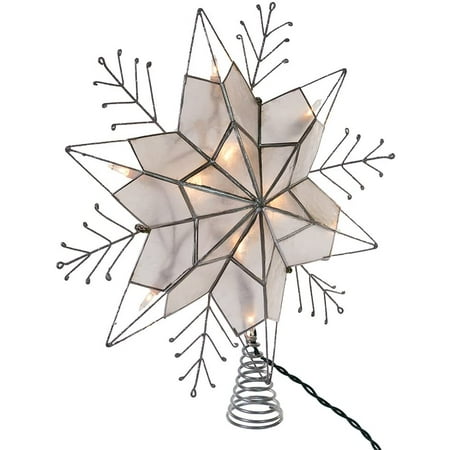 UPC 086131463068 product image for Kurt Adler 10-Light 6-point Capiz Star Snowflakes Treetop | upcitemdb.com