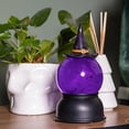 thumbnail image 3 of LED Witch Hat Water Globe Halloween Decor, Battery Operated Liquid Motion Glitter Tabletop Ornament with Purple Light, Spooky Glass Snow Globe for Home Party Mantel, Unique Holiday Seasonal Gift, 3 of 9