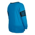 thumbnail image 3 of Women's New Era  Blue Carolina Panthers Plus Size Lace-Up Notch Neck Long Sleeve T-Shirt, 3 of 3