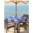 thumbnail image 3 of Outdoor Tablecloth with Umbrella Hole for Patio/Picnic/Party/Camping, Palm Trees Waterproof Table Cloth Square Cover Washable, Summer Vintage Tropical Trees Botanical Blue (54"x 54"), 3 of 8