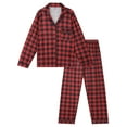 thumbnail image 2 of Inspire Chic Navidad Plaid Camisetas de Manga Larga con Pantalones Ropa de Casa Pijamas Conjuntos de Pijamas para la Familia [Hombres] XL Rojo, 2 of 4