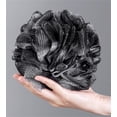 thumbnail image 4 of Happon 2 Pieces Shower Puff Exfoliating Bath Sponge 70g/Pc Mesh Pouf Bath Loofahs Black Body Wash Sponges Scrubber for Bathing, Black, 4 of 5