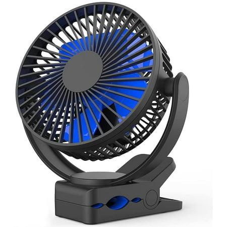 Battery Operated Clip On Fan, Quiet & Strong Airflow USB Desk Fan ...