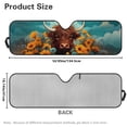 thumbnail image 5 of HUIACONG Windshield Sunflower Cows Sun Shade Compatible with Wrangler JK JKU TJ 1997-2018, Foldable Windshield Sunshade Sun Visor Blocks UV Rays, US Flag Pattern, 5 of 6