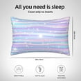 thumbnail image 6 of JUNZAN Striped Gradient Silk Pillowcase for Hair and Skin,Cooling Sleep Both Sides Silk Satin Pillow Covers with Zipper for Women Men, 6 of 8