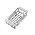 thumbnail image 1 of Extend Kitchen Sink Drain Basket Scalable Stainless Steel Sink Basket Strainer For Sponge Brush Soap Dish Cloth Rag small gray, 1 of 5