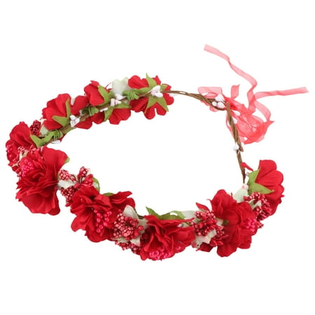 

Hair Flower Headband Garland Floral Wedding Hoop Bridal Women Halloween Headdress Accessories Girls Vacation Headpieces