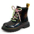 thumbnail image 2 of Eltusu Girls Ankle Boots, Lace-up Windproof Non Slip Thermal Winter Booties Shoes Multicolor Size 12(Little Kids), 2 of 7