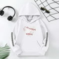 thumbnail image 3 of WOYY Big Girls Pullover Hoodie Casual Hooded Sweatshirt with Baseball Print, 3 of 3