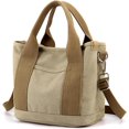 thumbnail image 1 of LHSHID Handbag for Women Small Multi-Pockets, Canvas Mini Tote Shoulder Bags with Zipper, Satchel Hobo Bag for Travel Work, 1 of 8