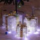 thumbnail image 4 of Gift Box Three-Piece Set Pile Ornaments Iron Gift Box Luminous Christma Supplies Scene Layout B, 4 of 5