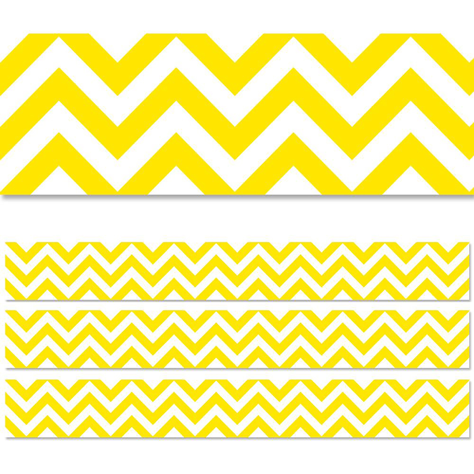 Creative Teaching Press EZ Paper Yellow Chevron Classroom Border, 72 Pieces