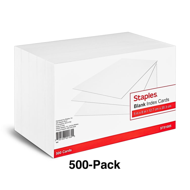 Blank Index Cards, White, 5" x 8", 500 Count photo 2