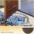 thumbnail image 5 of CURLYOOT Cute Hydrangea Purple Flowers Half Round Door Mat 40'' x 63'', Indoor Outdoor Entrance Rug, Semi Circular Area Rug, Non Slip Washable Absorbent Doormat, Laundry Room Rug, 5 of 5