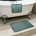 thumbnail image 4 of Lavish Home 67-10-I 2 Piece Memory Foam Bath Mat Set, Ivory, 4 of 7