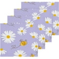 thumbnail image 2 of Cute Floral Daisy Washcloth 12x12in Set, 2 Pack Absorbent Cotton Towel Square Kitchen Dishes Towels, Soft Cleaning Face Hand Towel Fast Drying Wash cloth, 2 of 7
