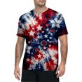 thumbnail image 2 of Men's Digital Camo Quick‑Dry T‑Shirt Summer Crew Neck Short Sleeve UV Protection Top for Fishing Hiking Sports Blue 2XL, 2 of 4