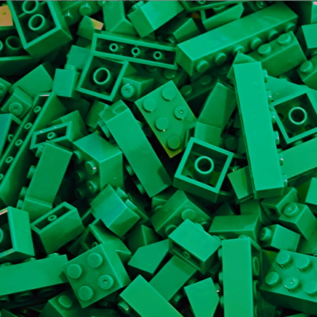 125/250g Building Blocks Bulk Set City Classic Bricks Colorful Assembly DIY Creative Toy Educational Interactive Toy for Kids,dark green,125g