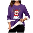thumbnail image 5 of WEAIXIMIUNG Sweatshirts Courts pour Femmes Grande Taille Pull Thermique à Manches Longues Col Rond avec Poche, 5 of 5