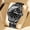 All-black-faced man, variant on Men's watch, stainless steel quartz watch, business dual calendar waterproof men's watch, men's wristwatch