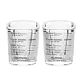 thumbnail image 1 of Ounissouiy Vasos de chupito para espresso, taza medidora, vidrio pesado líquido para baristas, 2oz Juegos de servir café y té, 1 of 1