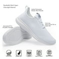 thumbnail image 6 of Men's Walking Shoes Ultra Lightweight Breathable Running Shoes Non Slip Athletic Fashion Sneakers White Size 9.5, 6 of 7