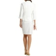 thumbnail image 3 of INSPIRE CHIC 2 Piece Suit Skirt Set for Women's Notched Collar Casual Business Skirt Suit Set and Blazer Pencil Skirts S White, 3 of 6