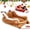 Brown, variant on Santa Sleigh Dog Bed, Funny Santa Sleigh Pet Beds, Soft Plush Washable Long-Lasting, Non-Slip Bottom, Plush Soft Raised Bolster Bed for Indoor Winter Holiday Decor (Red, Medium)