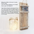 thumbnail image 3 of Set of 2 - Rustic Wall Sconces - Mason Jars Sconce with Hooks, LED Fairy Lights with Timer for Home Wall Door Decoration Gift, 3 of 6