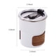 thumbnail image 3 of Vaso de acero inoxidable para camping de 300 ml con funda y tapa de madera | Termo de grado alimenticio 304 para café, bebidas frías y cerveza | Imprescindibles para actividades al aire libre,, 3 of 9