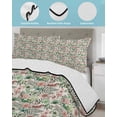 thumbnail image 3 of Twin Quilt Bedding Set, Vintage Flowers Reversible Summer Quilt 3 Pieces, Spring Pink Green Floral Country Leaves Birds Lightweight Bedspreads Coverlets with 2 Pillow Shams for All Seasons, 3 of 5
