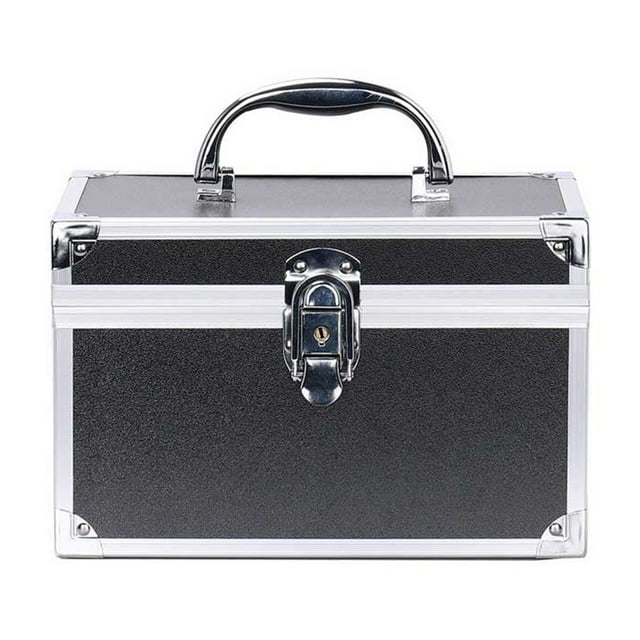 stanreset Storage Case Makeup Box Jewelry Container Light-weight Hard Shell Black/S