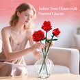 thumbnail image 2 of Red Roses Flower Bouquet Building Sets, 3 Artificial Flowers Building Blocks Educational Toys Gift for Kids Adults Women Her, Collection Christmas Mother's Day Valentine's Gifts Home Decor 162 PCS, 2 of 7