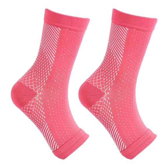 TELOLY Neuropathy Socks for Women, Toeless Compression Ankle Socks Open Toe Compression Socks, Ankle Sleeves Socks Foot Compression Sleeves for Running