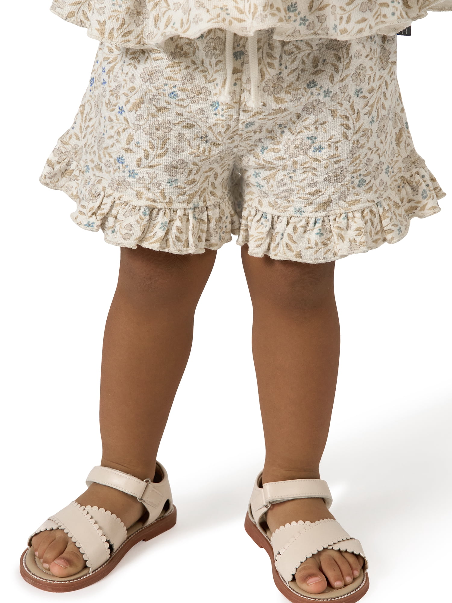 Modern Moments by Gerber Baby and Toddler Girl Organic Shorts with Ruffle Trim, Sizes 0/3 Months - 5T