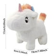 thumbnail image 4 of Walking Unicorn with Horn Interactive Electronic Pet Plush Unicorn Toy with Sounds and Movements Animated Gift for Toddlers Birthday, White, 7'', 4 of 7