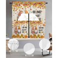 thumbnail image 2 of Orange Fall Swag Kitchen Curtains Sets for Windows 24 Inch Length, Thanksgiving Gnomes Maple Leaf Sunflower Rustic Short Window Curtain Swags Valances and Tiers 3 Piece Set for Cafe/Dining Room, 2 of 5